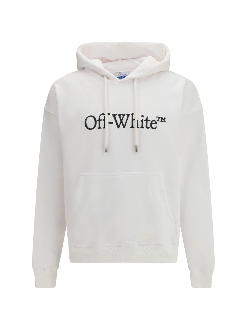 White Relaxed Logo Hoodie 1