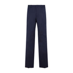 Navy Blue Jacquard Slim Pant 1