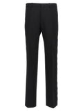 Black Embroidered Logo Pants 1
