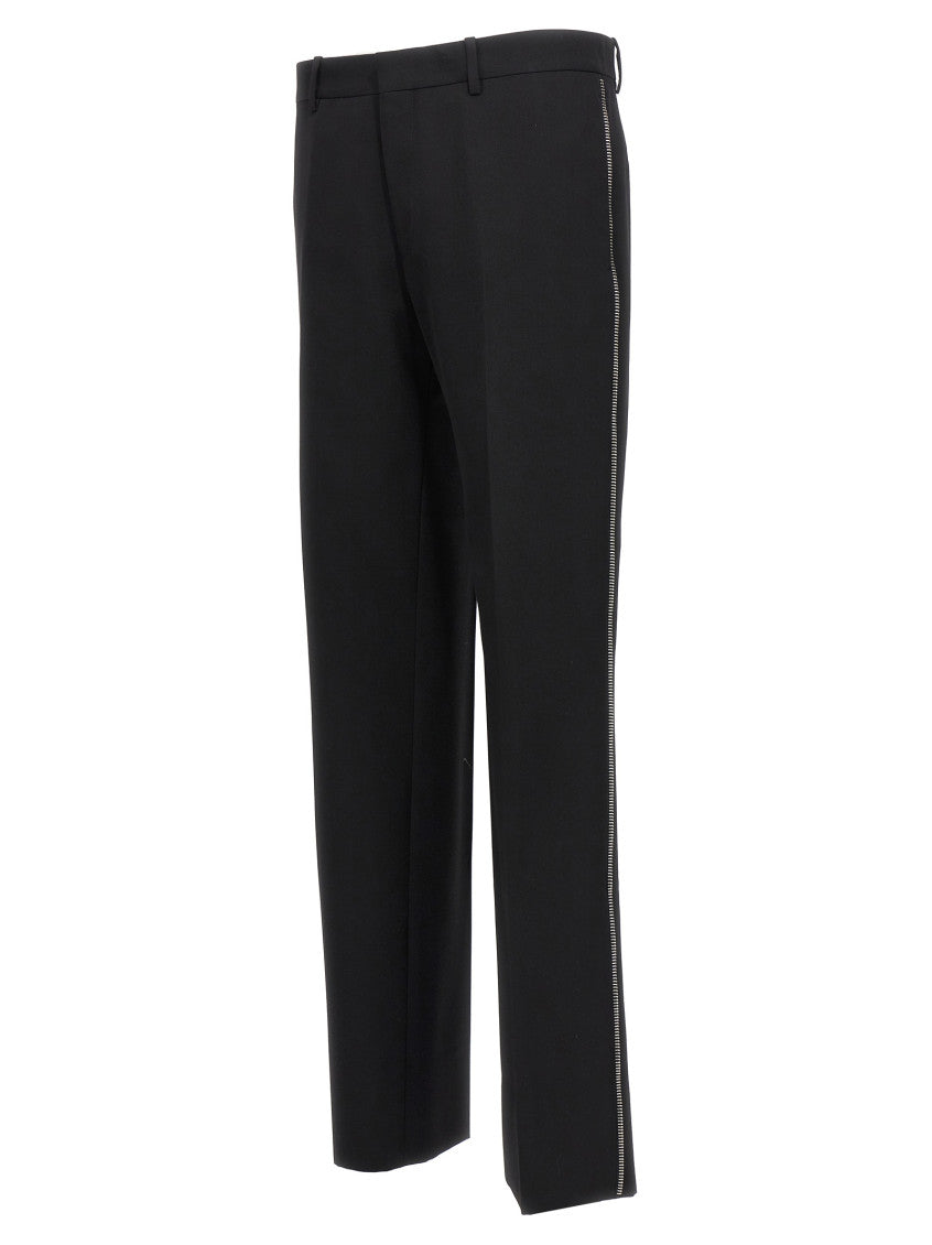 Black Embroidered Logo Pants 3