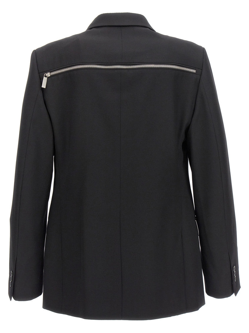 Black Notched Lapel Blazer 2
