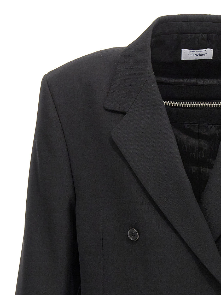 Black Notched Lapel Blazer 3