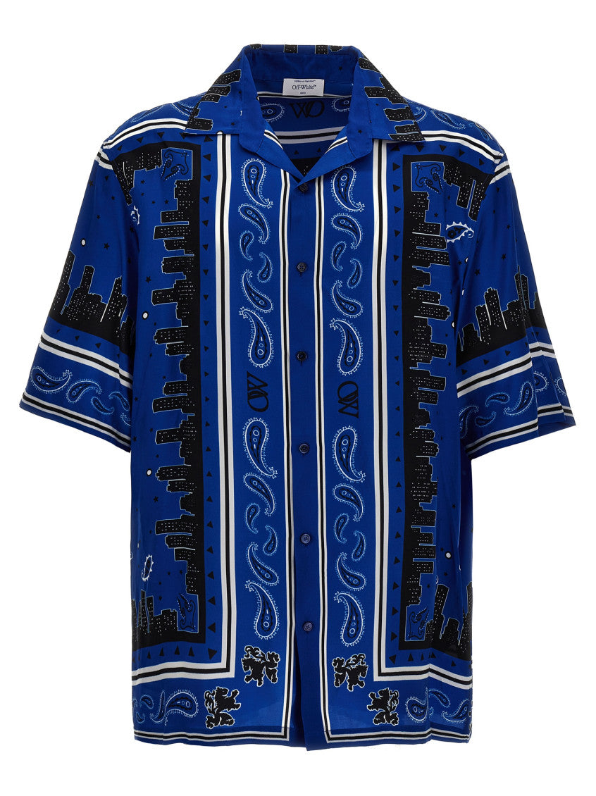 Blue Bandana Print Shirt 1
