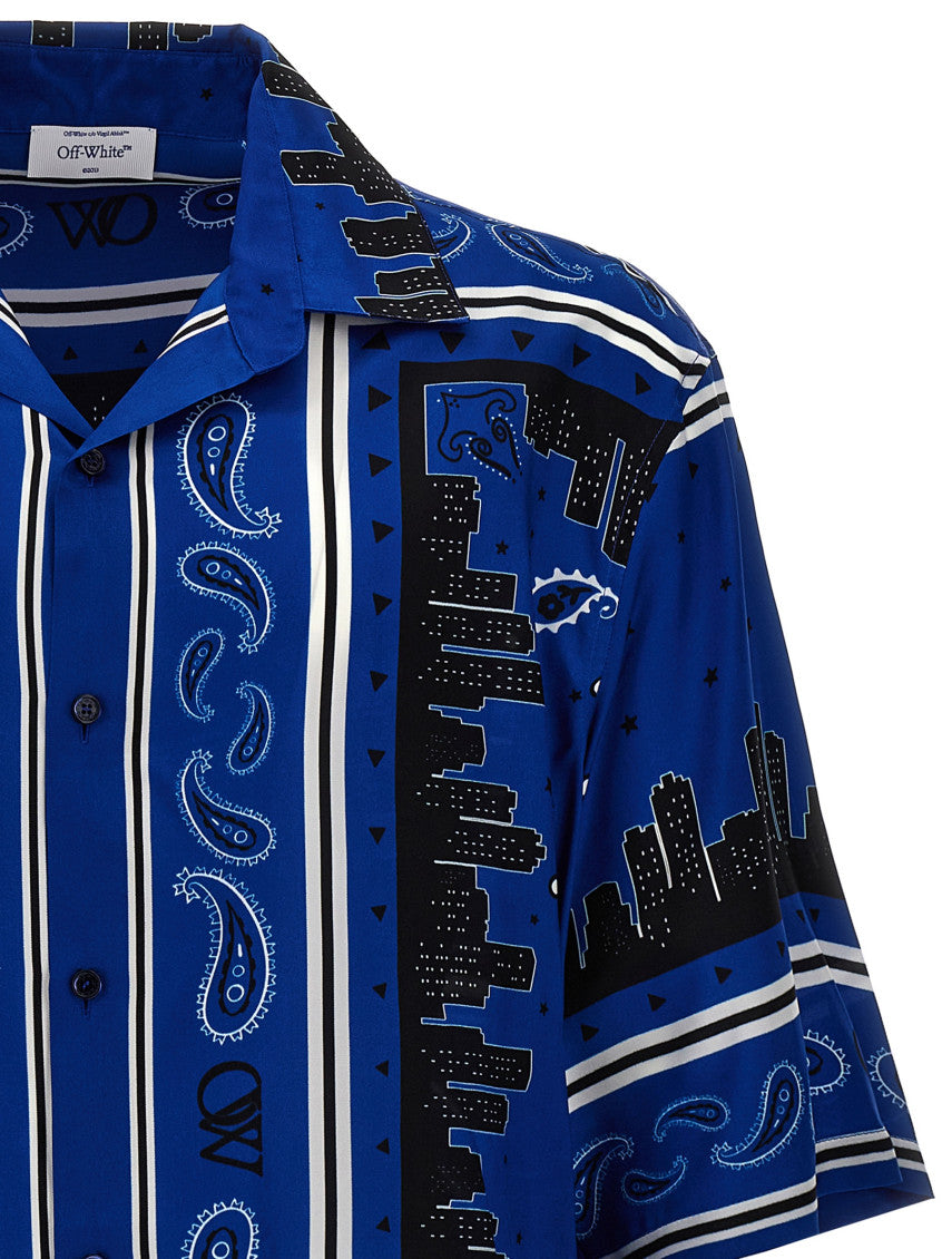 Blue Bandana Print Shirt 3