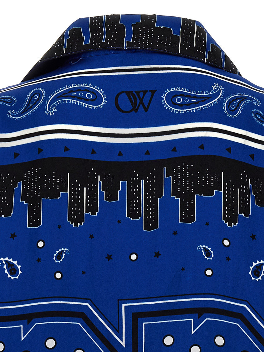 Blue Bandana Print Shirt 4