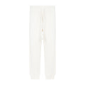 White Cotton 3D Diag Knit Pants 1