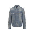 Blue Frayed Cotton Jacket 1
