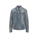 Blue Frayed Cotton Jacket 1