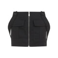 Black Cotton Straps Cargo Mini Skirt 1