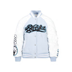 Light Blue Leather Moon Wheel Varsity 1