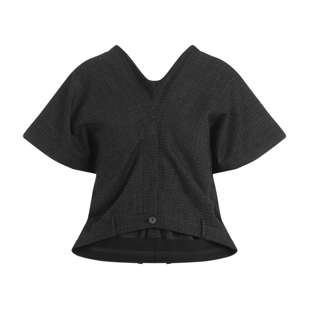 Black V-neck  Top 1