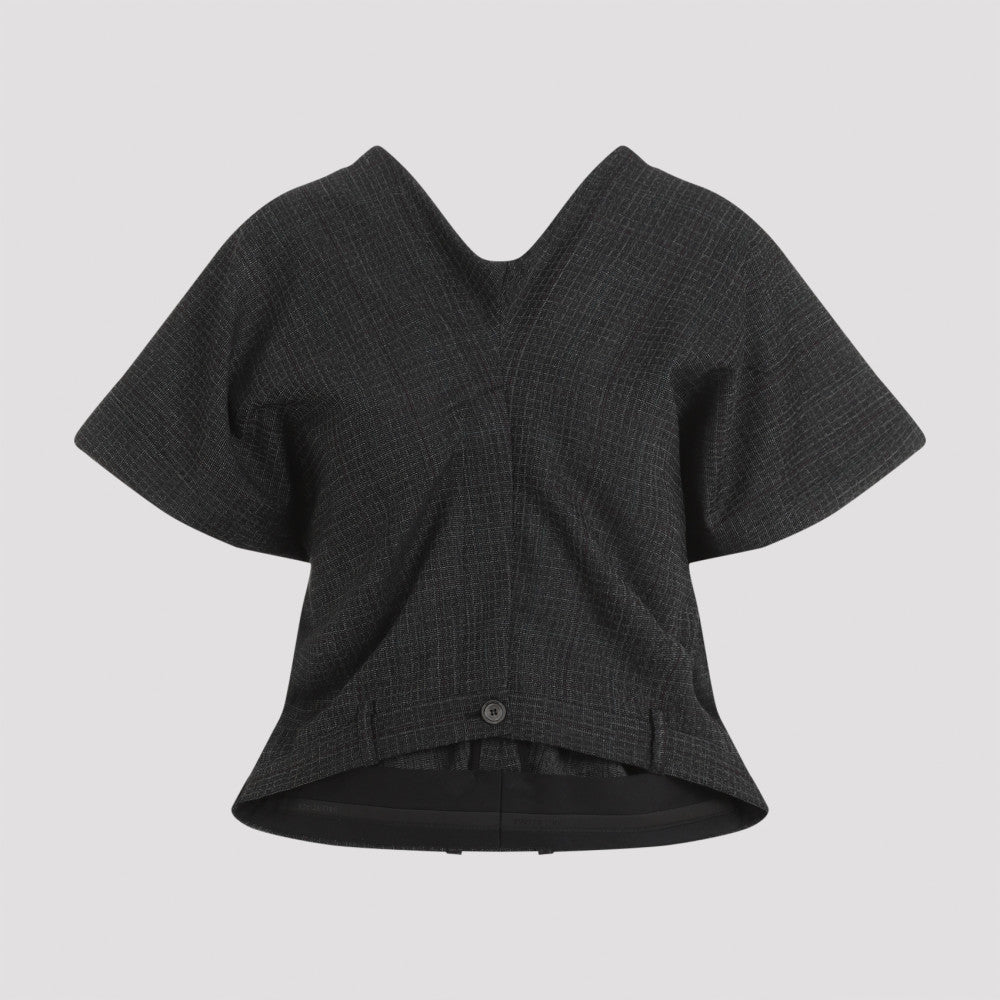 Black V-neck  Top 3