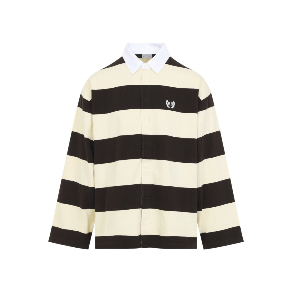 Dark Brown Stripes Polo 1