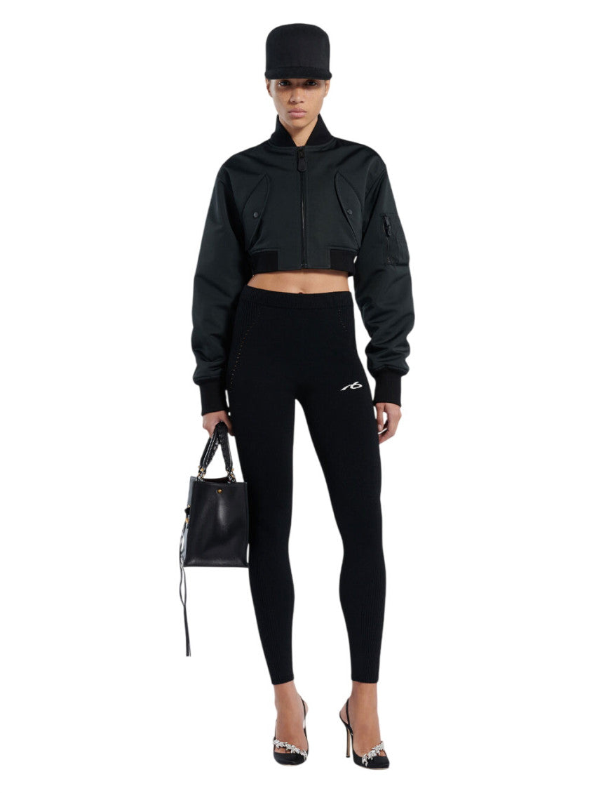 Black Viscose Logo Activewear 2