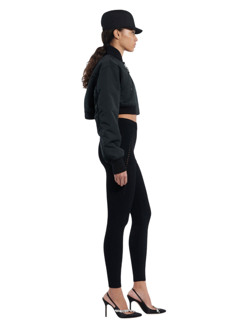 Black Viscose Logo Activewear 3