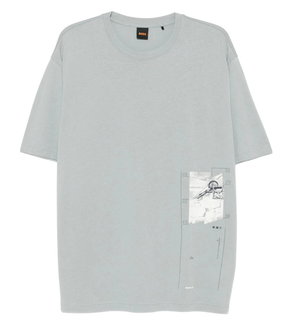 Grey Relaxed Printed T-Shirt 1