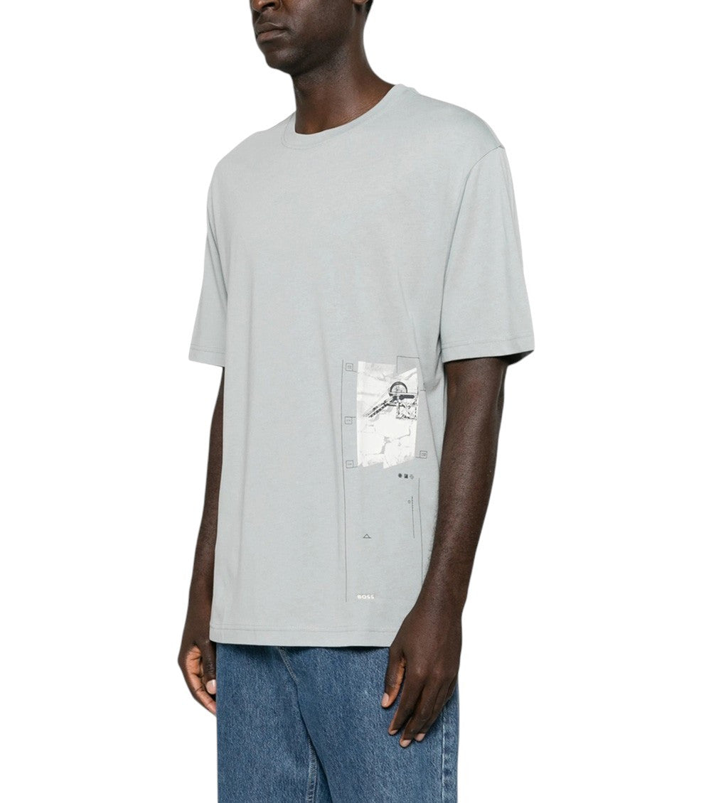 Grey Relaxed Printed T-Shirt 2