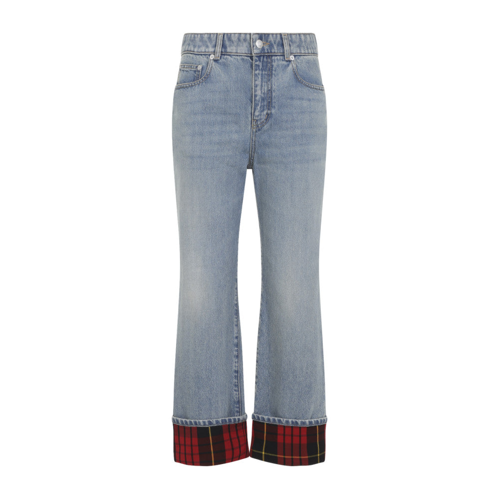 Light Blue Flared High Rise Jeans 1