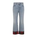 Light Blue Flared High Rise Jeans 1