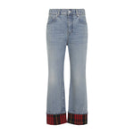 Light Blue Flared High Rise Jeans 1