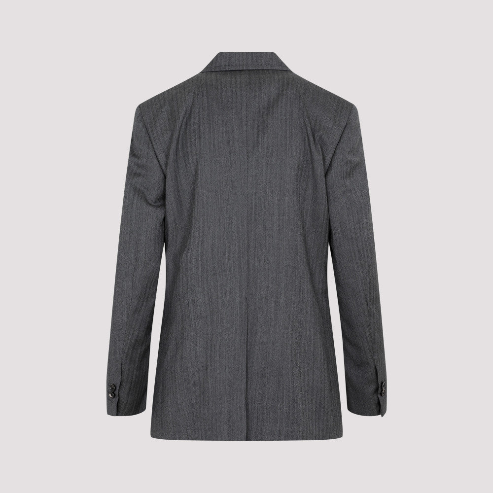 Grey Wool Chevron Jacket 4