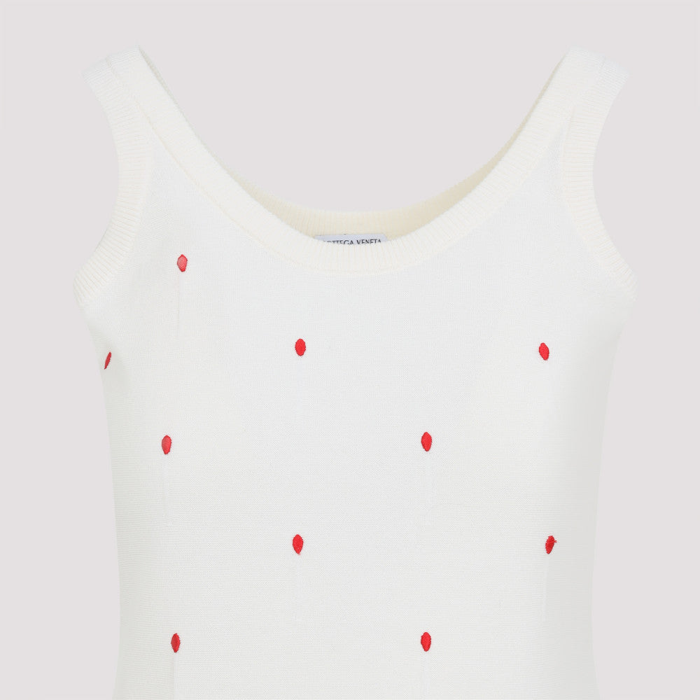 White Cotton Crewneck Top 5