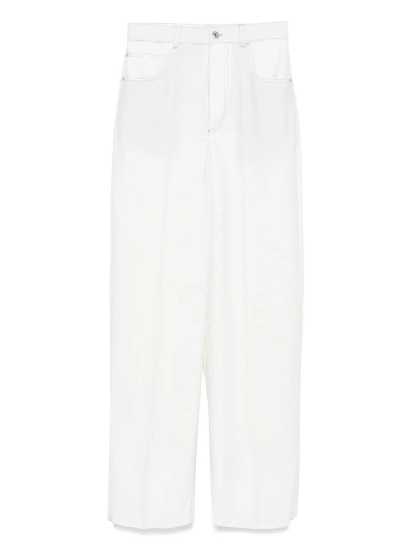 White Straight-Leg Pants 1