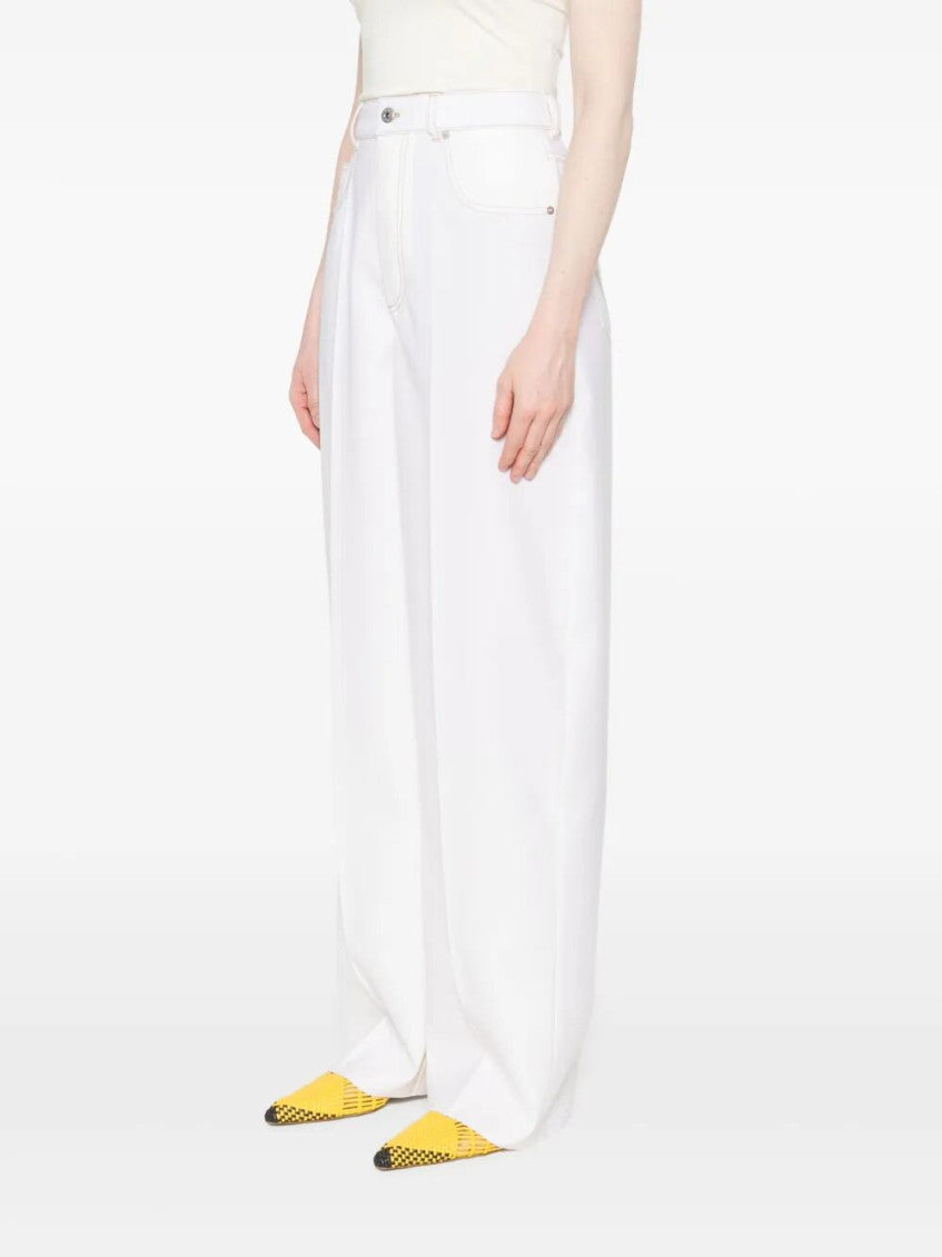 White Straight-Leg Pants 2