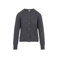 Grey Ribbed Knit Cardigan 1