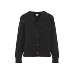 Dark Brown Wool English Rib Cardigan 1