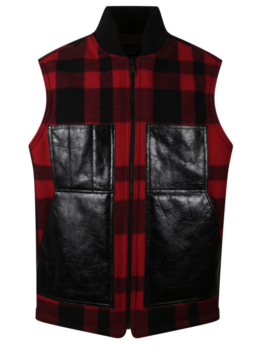 Red Black Checked Vest 1