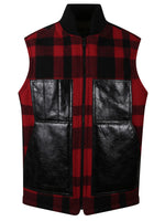 Red Black Checked Vest 1