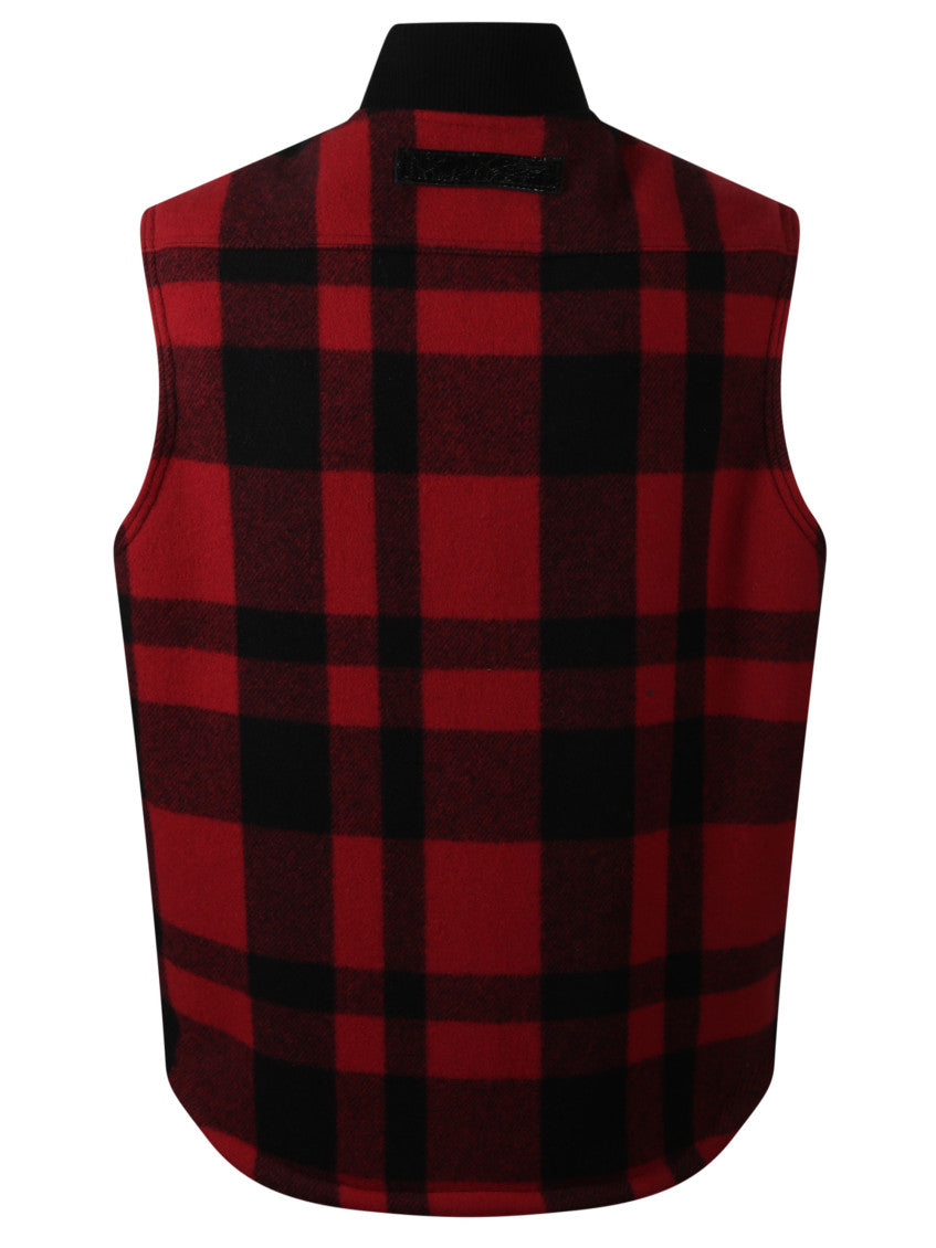 Red Black Checked Vest 2