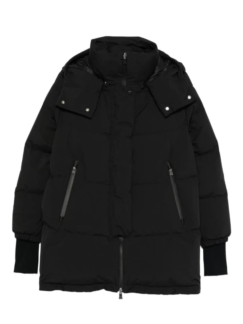 Black Hooded Puffer Jacket 1