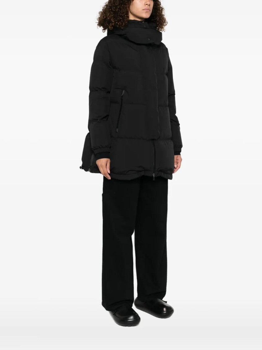 Black Hooded Puffer Jacket 2