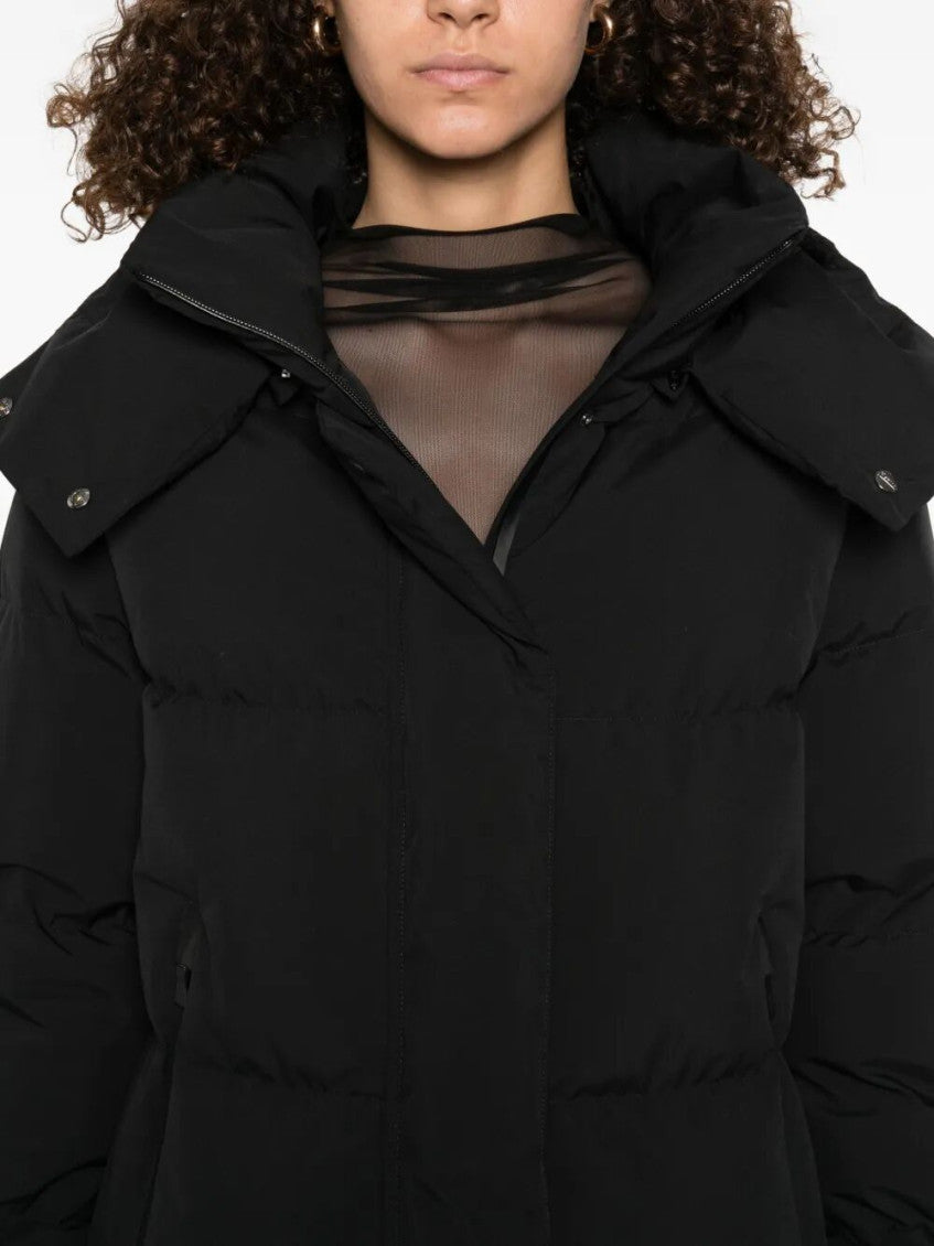 Black Hooded Puffer Jacket 3