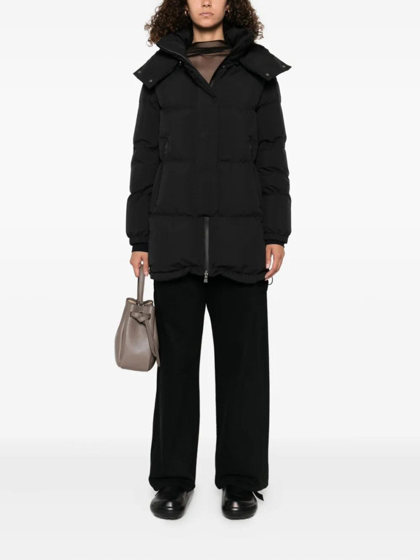 Black Hooded Puffer Jacket 5