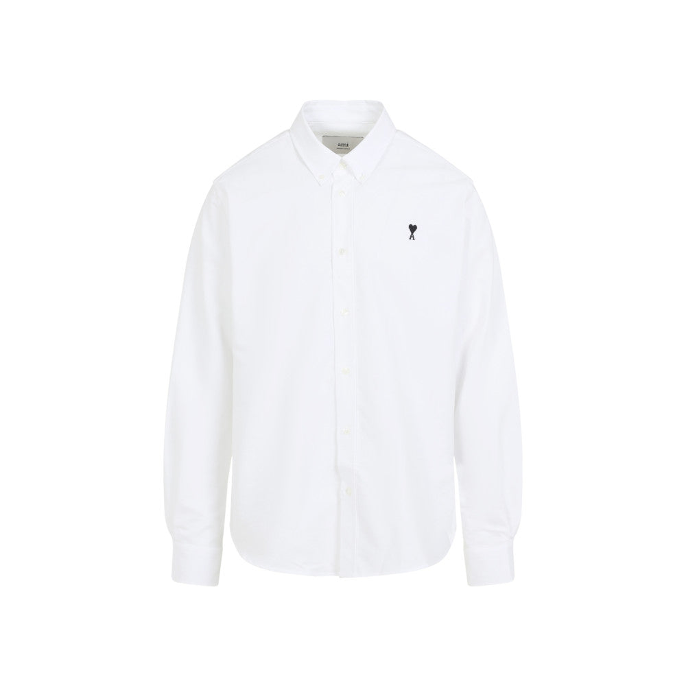 White Button Down Logo Shirt 1