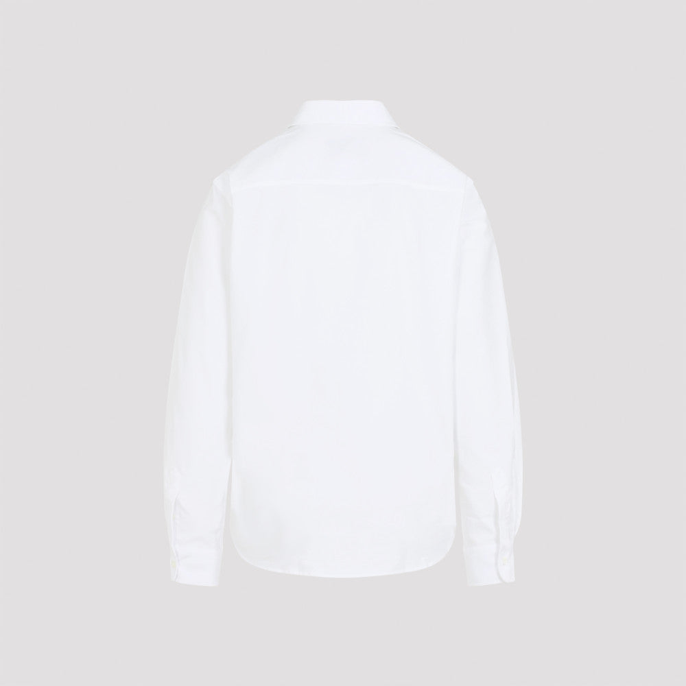 White Button Down Logo Shirt 4