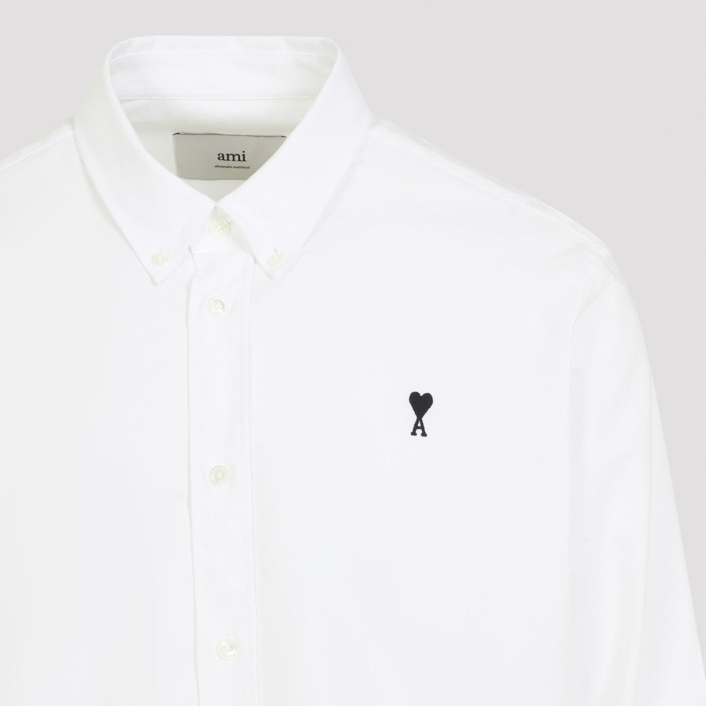 White Button Down Logo Shirt 5