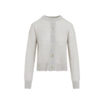 Ivory Knitted Crew Neck Sweater 1