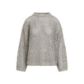 Grey Knitted Crew Neck Sweater 1