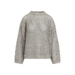 Grey Knitted Crew Neck Sweater 1