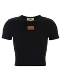 Black Logo Crew Neck Top 1