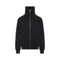 Black High Neck Wool Jacket 1