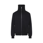 Black High Neck Wool Jacket 1
