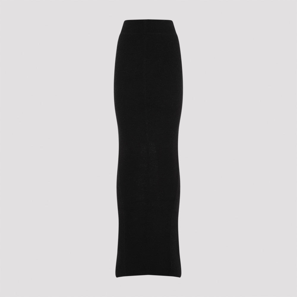 Black Alpaca Pillar Skirt 3