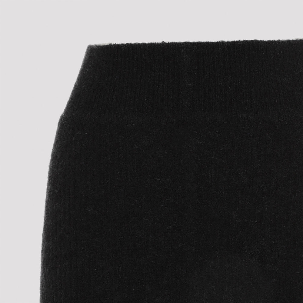 Black Alpaca Pillar Skirt 5
