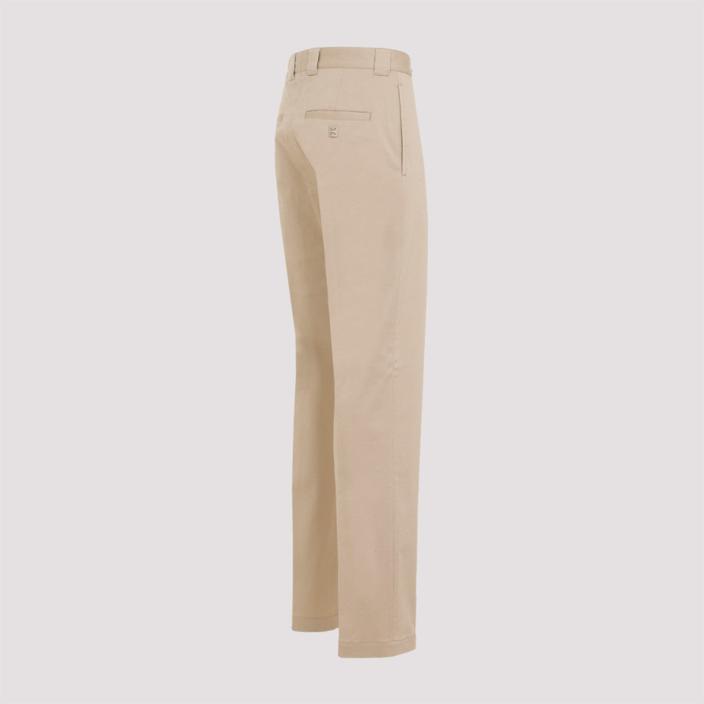 Beige Regular Fit Pants 5