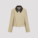Beige Cotton Caban Jacket 1